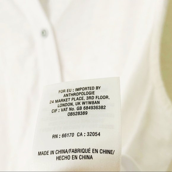 Anthro Meadow Rue Button Down Sleeveless Top S - Picture 5 of 7